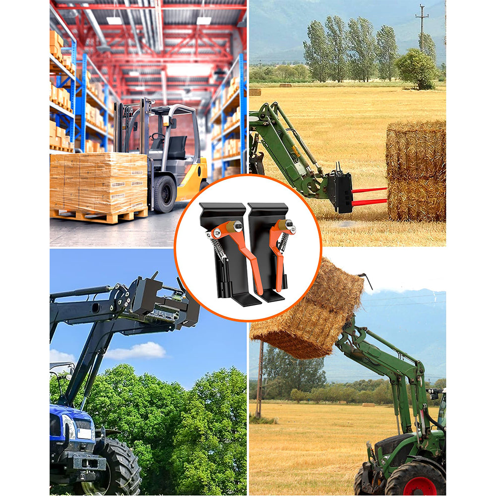 Garvee Universal Skid Steer Quick Attach Conversion Attach Adapter, Weld on Quick Attachment Plate, A Pair Skid Steer Quick Tach Attach Conversion Adapter Bobtach Box Plate Weld On QTK