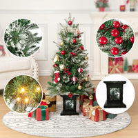 Garvee 3 ft Christmas Tree, Small Prelit Snow Flocked Christmas Tree with 78 Warm White Lights, Battery Box, 8 Lighting Modes, Xmas Holiday Decor for Tabletop, Home, Entrances