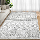 Garvee 8x10 Area Rug, Large Geometric Non-Shedding Rugs Ultra Soft Easy to Clean Area Rug for Living Room Bedroom Dining Room Kitchen,Grey - Gray