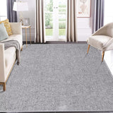 Garvee Washable Area Rug 9x12 Modern Rug for Living Room Contemporary Solid Textured Rug Indoor Carpet Easy-Cleaning Foldable Rug Boho Non-Slip Accent Throw Carpet for Bedroom Home Office Light Grey - Light Gray