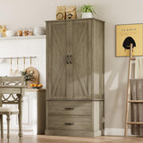 Garvee Kitchen Cabinet with Drawers and Door Cabinets, 65" Tall Pantry Cabinets for Kitchen, Dining Room, Living Room - Pastoral Gray