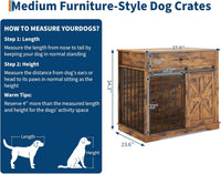 Garvee 37.8"W Dog Crate Furniture for Small/Medium Dogs, 2-in-1 Iron-Wood Fusion Dog Cage Indoor As Side End Table, Farmhouse Dogs Kennel with Sliding Barn Doors & Storage Drawer, Brown