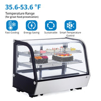 4.6 Cu.Ft Countertop Fridge Display, LED, Double-Layer Glass