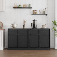 Garvee 31.5" Sideboard Buffet Cabinet with 2 Doors and 2 Drawers for Dining Room, Black
