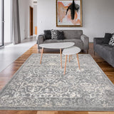 Garvee 7'10"x10'2" Moroccan Trellis Area Rug, Low Pile Non-Shedding, Grey for Living Room Bedroom Office - Gray