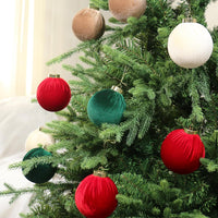Garvee 3.14" Velvet Christmas Balls, 12PCS 80MM Plastic Christmas Ball Ornaments for Xmas Tree Hanging Decorations Assortment, for Holiday Party Decor