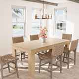 Garvee Farmhouse 71" Wood Rectangular Dining Table with L-Shaped Legs Suitable for 6-8 People for Dining Room, Natural - Natural