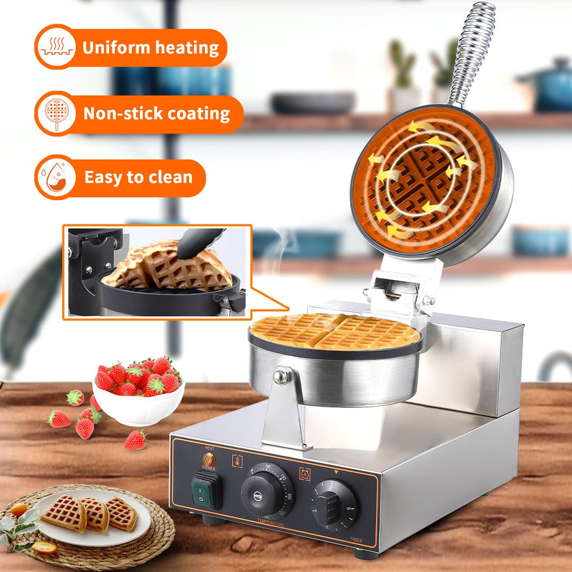 Garvee stainless steel electric waffle cone maker machine