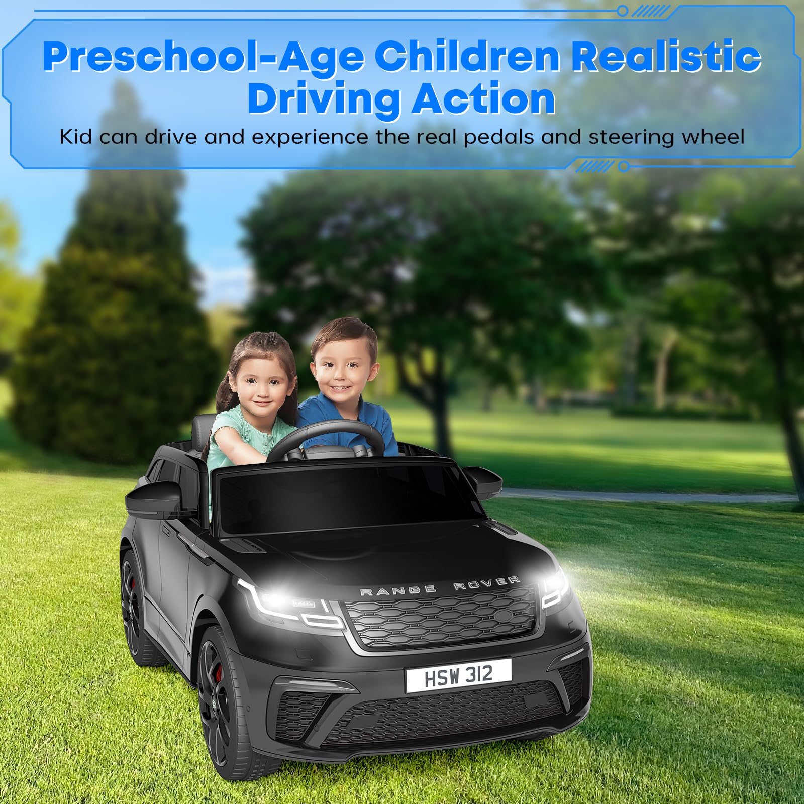 Voiture electrique enfant Land Rover 12V avec telecommande parentale 5kmh Voiture electrique enfant Land Rover 12V avec telecommande parentale 5kmh