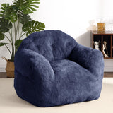 Garvee Bean Bag Chair with Filler, 51” Giant Bean Bag Sofa for Adults Kids, Soft Cozy Large Beanbag Sofa Chair with Armrests for Living Room Bedroom, Navy - Navy