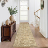 Garvee Vintage Kitchen Rugs Washable Non Slip 2x6 Runner Beige Floral Print Low Pile - Beige