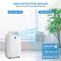14000BTU White Portable Air Conditioner, 300 Sq Ft Coverage