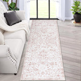 Garvee Runner Rug Entry Rug Carpet Runners for Hallway 6ft Non Slip Bathroom Rugs Washable Rugs Boho Rug Oriental Rug Throw Rugs Stain Resistant Area Rugs Entryway Rugs Indoor Rug 2'x6' Pink - Pink
