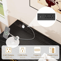 Garvee 6 Drawer Dresser with Power Outlet, Black Dresser with LED Light, Modern Chest of Drawers for Closet, Double Wide Drawer Organizer Cabinet for Bedroom, Living Room