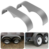 Garvee 2 Pack Tandem Trailer Fenders, Double Axle, Fit 13-15 Inch Wheels, 66" x 9.1" x 20", Black