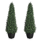 Garvee Artificial Cedar Topiary Trees 3ft Fake Cypress Trees Potted Faux Evergreen Plants for Indoor Outdoor Garden, Green