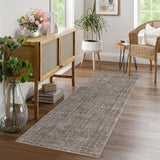Garvee Washable 2x6 Runner Rug Non Slip Solid Brown for Hallway Entryway Bedroom Kitchen - Taupe Brown