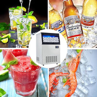 Garvee 90LBS/24H,Ice Machine 110V Ice Machine with 33 LBS Storage Bin, Ideal for Restaurant, Home, Bars, Coffee Shop