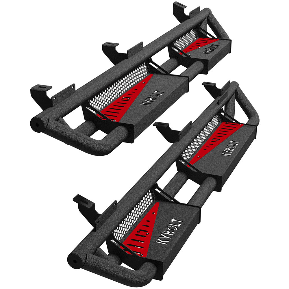 Garvee Running Boards Compatible with 2007-2018 Jeep Wrangler JK 4 Doors, 2007-2018 Rocker Bars for Jeep Wrangler JK,6 inch Steel Side Steps Nerf Bars for Jeep JK Body Protection