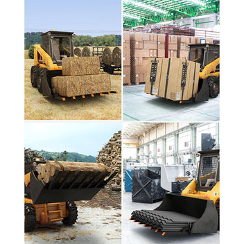 Garvee 68" Pallet Forks, Pallet Forks for Tractor Bucket 5400lbs, Clamp on Pallet Forks with 7 Fork Configuration, for Loader Bucket Skid Steer