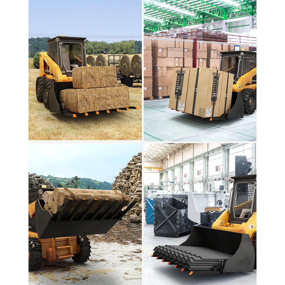 Garvee 68" Pallet Forks, Pallet Forks for Tractor Bucket 5400lbs, Clamp on Pallet Forks with 7 Fork Configuration, for Loader Bucket Skid Steer