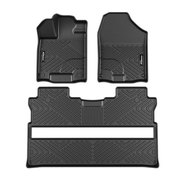 Garvee Floor Mats for 2017-2025 Honda Ridgeline Crew Cab, TPE All Weather Custom Fit Floor Liners, Black