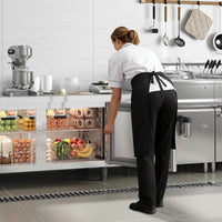 Garvee Stainless Steel Commercial Refrigerators 72 in W for Restuarant, 2 Door 18 Cu.Ft Worktop Undercounter Refrigerator Bar, Shop, Etc