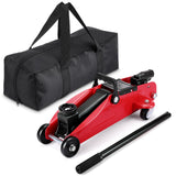 Garvee 2 Ton Hydraulic Floor Jack Portable Car Lift Jack Heavy Duty Steel 3.35-13 Inch Range - Red