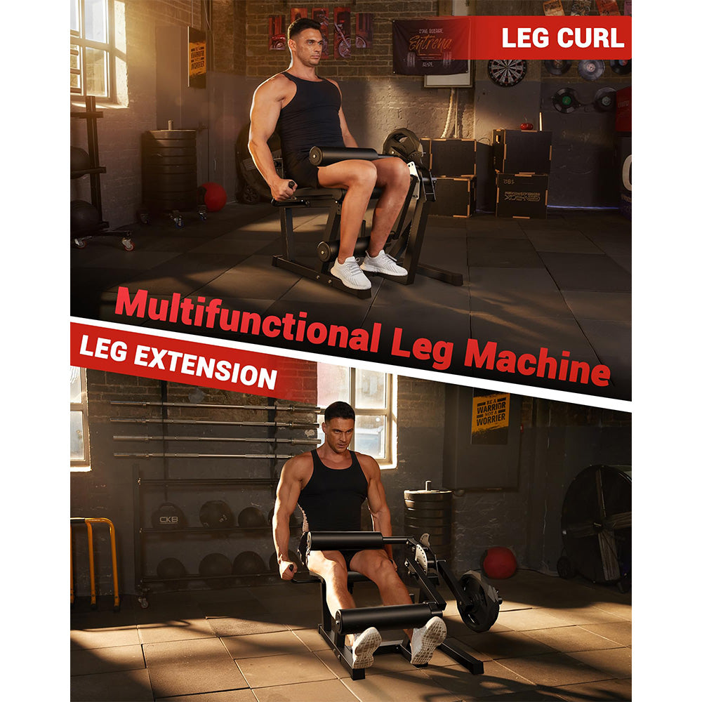 Garvee Leg Extension And Curl Machine 4 In-1 Leg Press For Home Gym Adjustable 700 LBS Capacity Black