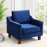 Garvee Mid Century Modern Velvet Accent Chair + Ergonomic Design + Soft Cushioning + High-Resilience Foam + Easy Assembly + 300 lbs Capacity + Bedroom, Living Room, Office