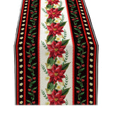 Garvee Christmas Table Runner Ornament Non Fading Linen Fabric Table Cover for 4-6 People Table (33cmx180cm/13 × 72 Inches) ZQ15-8 - Zq15-8