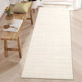 Garvee Hallway Runner Rug 2.5x8 Washable Non Slip Kitchen Runner Rugs Ivory Minimalist Solid Color Low Pile - Beige