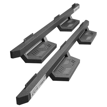 Garvee Running Boards Drop Side Steps for 2015-2024 Ford F150 SuperCrew; 2017-2024 F-Super Duty SuperCrew, Textured Black Truck Nerf Bars