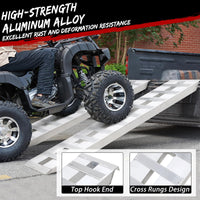 Aluminum Loading Ramps, 6000lbs Capacity Aluminum Trailer Ramps, Loading Ramps for ATV Truck Motorcycle Lawn Mower Snow Blower 60x12 Inch, 2pcs