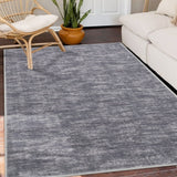 Garvee Solid Runner Rug Machine Washable Ktichen Runner Rug 2x6 Long Hallway Runner Rug Modern Indoor Runner Rug for Living Room Bedroom Laundry - Grey / 9' x 12' - Gray