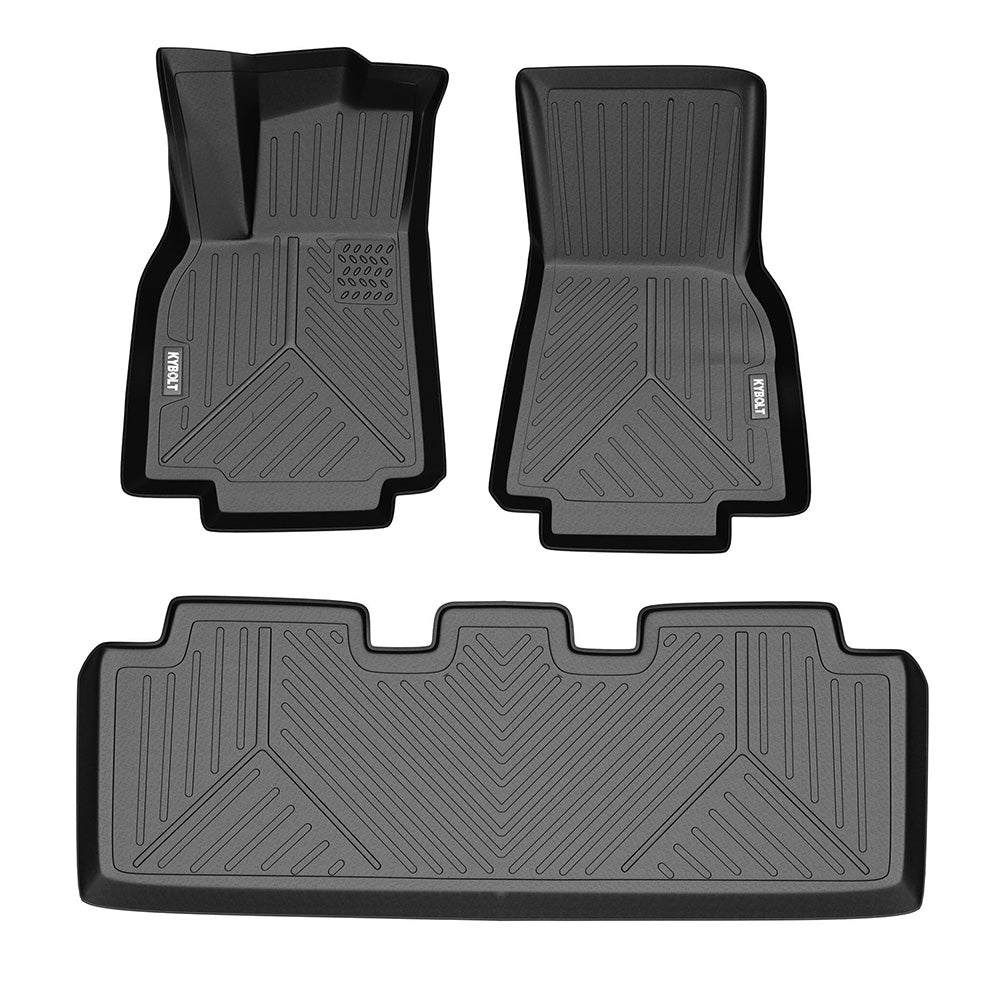 Garvee Custom Fit Floor Mats for 2020-2023 Tesla Model Y(5 Seater),3 Pack Floor Liners Compatible with 2020 2021 2022 2023 Tesla Model Y