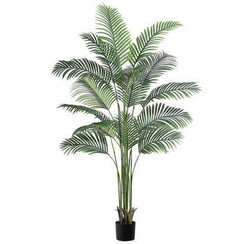 Garvee 7ft Artificial Palm Tree with 15 Trunks, Realistic Areca Palm Silk Plant, Durable Polyester, Adjustable Leaves, Indoor/Outdoor Decor