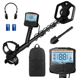 Garvee Professional Metal Detector for Gold, Coins, and Jewelry – 4 Detection Modes, Pinpoint Function, Backlit LCD Display, Headset, and Depth Guidance for Adults & Beginners, Black - Black