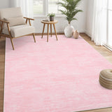 Garvee Solid Pink 9x12 Living Room Area Rugs Machine Washable Non-Slip Stain Resistant Modern Abstract Bedroom Rug - Pink