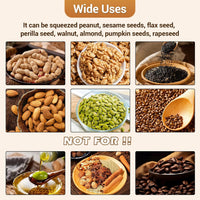 GARVEE 900W Electric Oil Press Machine - Automatic Cold & Hot Oil Extractor with 340 Stainless Steel, Perfect for Pressing Peanut, Sesame Seeds, Walnut, Almond, Pumpkin, and Rapeseed