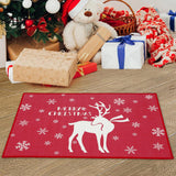 Garvee Christmas Door Mat Outside Entrance Indoor/Outdoor Welcome Mat Floor Doormat for Home Decoration Christmas Rug Entryway Front Porch Decor Washable Door Mat Red 20’’x32’’ - White