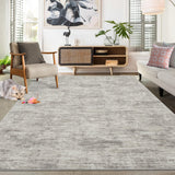 Garvee Solid Taupe 9x12 Living Room Area Rugs, Machine Washable Rug Non-Slip Stain Resistant Modern Abstract Carpet Contemporary Accent Throw Floor Carpet for Dining Room Solid Area Rug for Home Office - Taupe