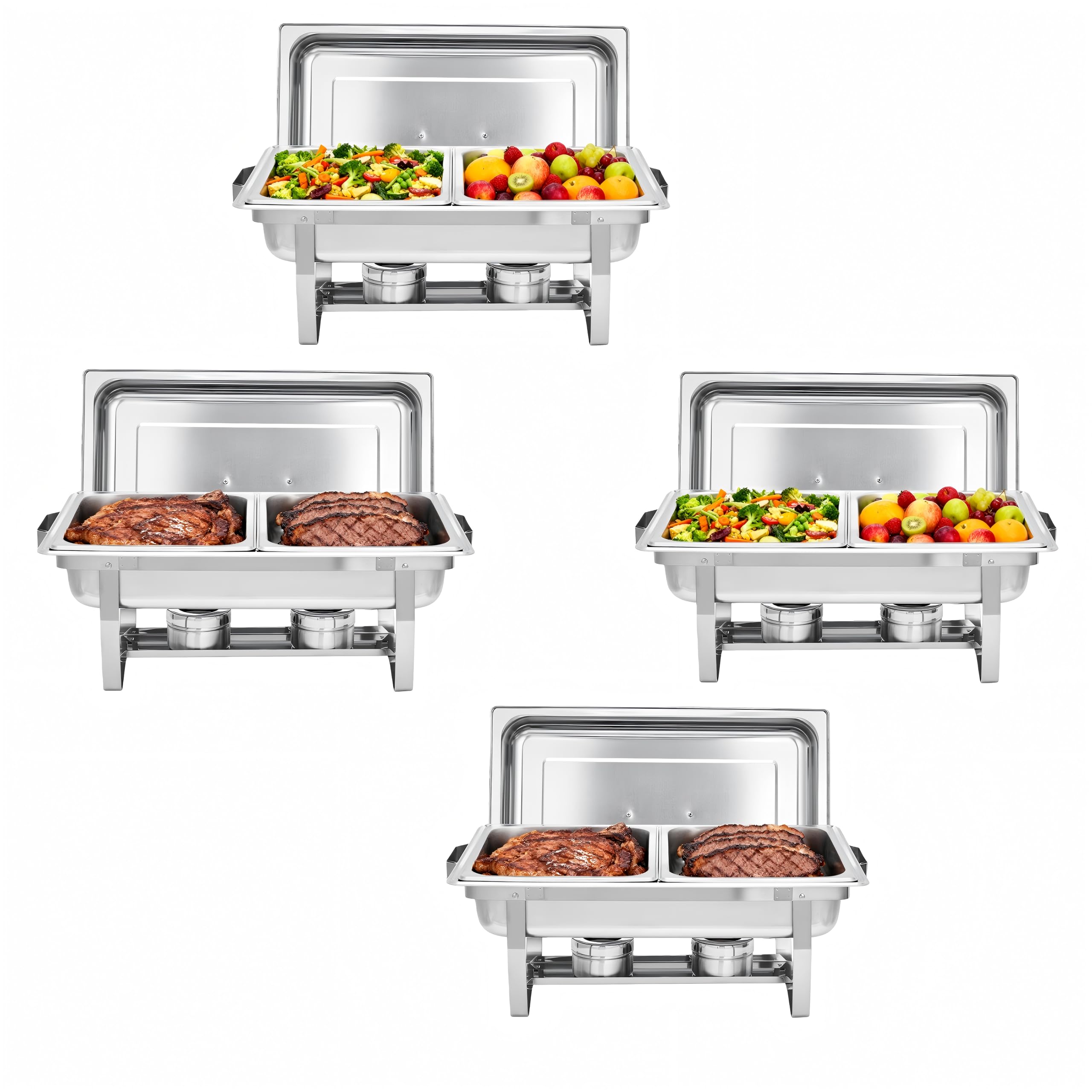 9qt Garvee 9QT Stainless Steel Double Chamber Food Warmer - Insulated Port