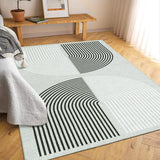 Garvee Modern Geometric Rug 5x7 Soft Washable Arch Grey Rug Non Slip Low Pile Indoor Carpet for Living Room Nursery Bedroom Kitchen - Gray