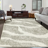 Garvee Rug 8x10 Washable Rug Modern Living Room Rug Non Slip Contemporary Abstract Rugs for Bedroom Indoor Soft Low Pile Carpet Foldable Thin Rug for Dining Room Home Office Nursery Dorm Beige - Beige