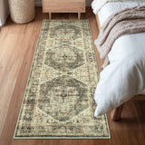 Garvee Hallway Runner Rug 2x6 - Washable Brown Kitchen Rugs Non Slip Soft Touch Carpet Runner Rug Stylish Rug Runner for Home Kitchen Bedroom Brown - Brown