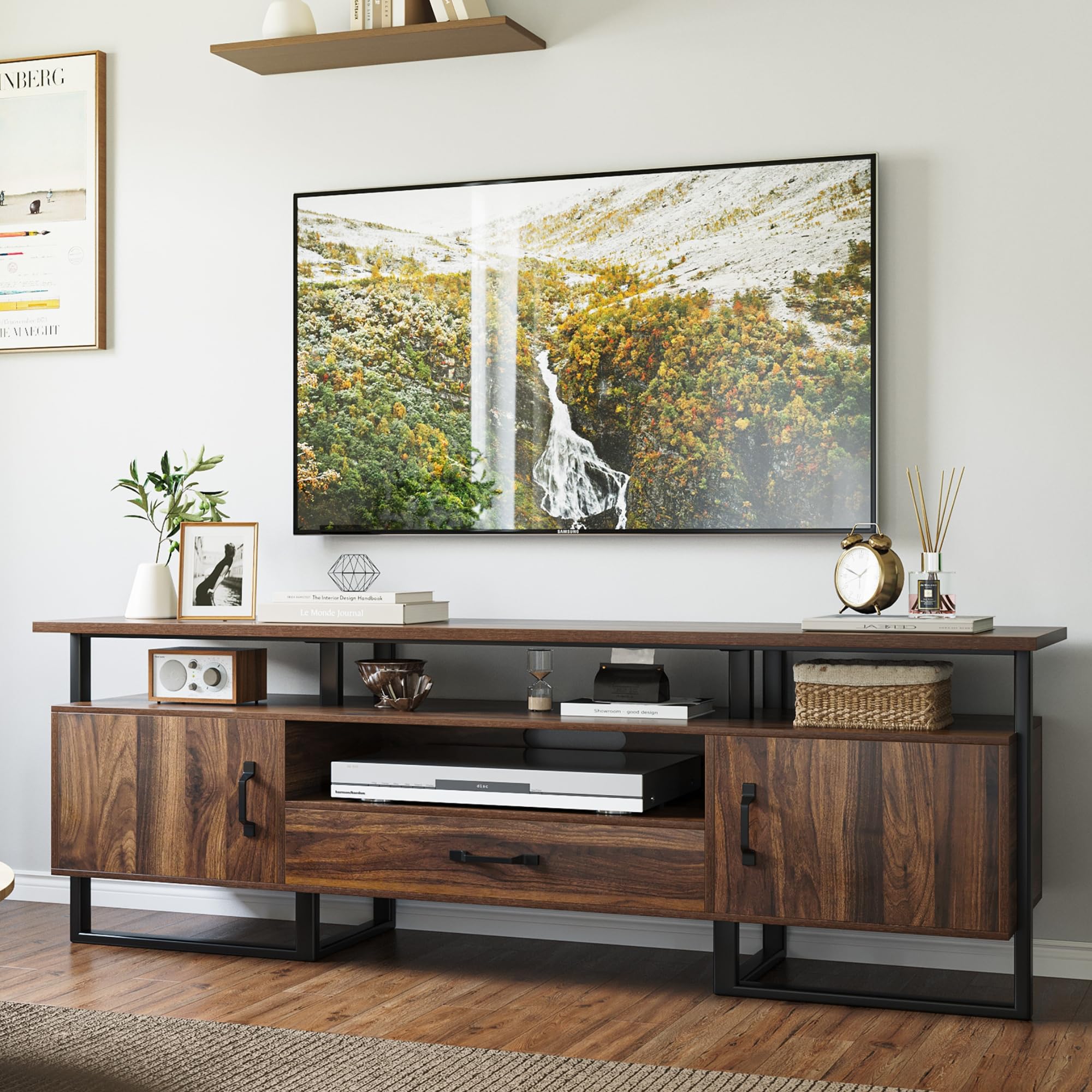GARVEE Industrial TV Stand for 75 Inch TV - Multi-functional