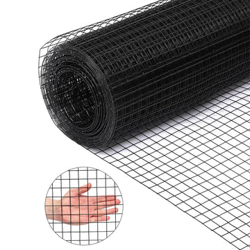 Garvee Hardware Cloth 23 Gauge Vinyl Coated and Galvanized Alloy Steel Wire Mesh Roll, 1:2inch Chicken Wire Fencing Mesh, Wire Fence Roll for Garden Pet/Poultry Enclosures Protection - 23 Gauge 24inchx50ft