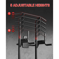 Garvee Pull Up Bar Free Standing Power Tower Dip Station For Home Gym 450LBS Capacity Black
