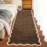 Garvee Laundry Modern Simple Home Decor Brown Area Rug 2x6 Easy to Clean Non Slip Entrance Runner Rug - Brown